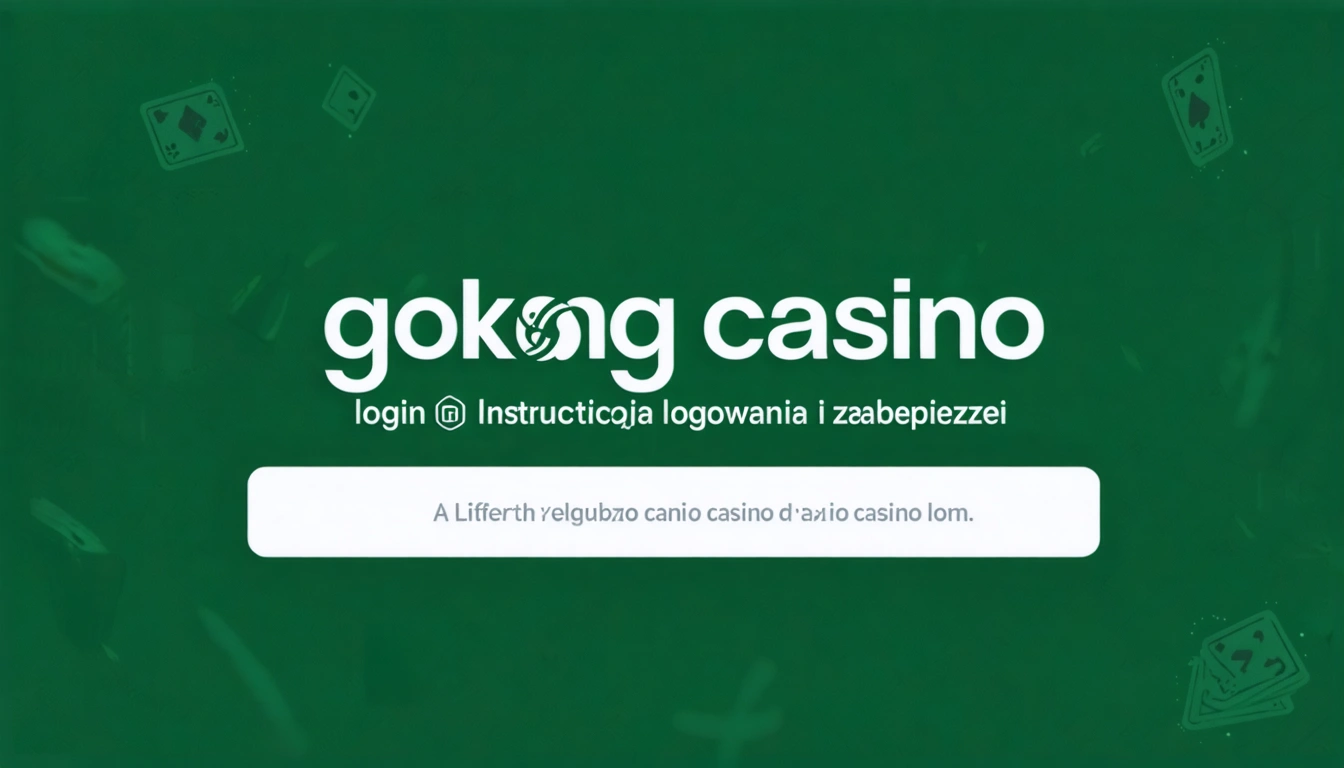 Gokong casino login instrukcja logowania i zabezpieczeń